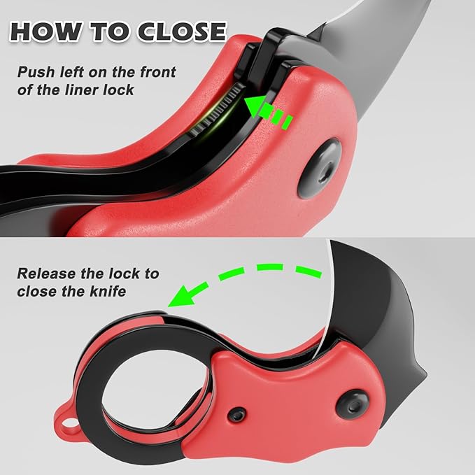 Mini Pocket Knife Neck Knife Cute Box Cutter - 3.3 Inch EDC Small Folding Knife Necklace, Stocking Stuffers Gifts for Men and Women (Red)