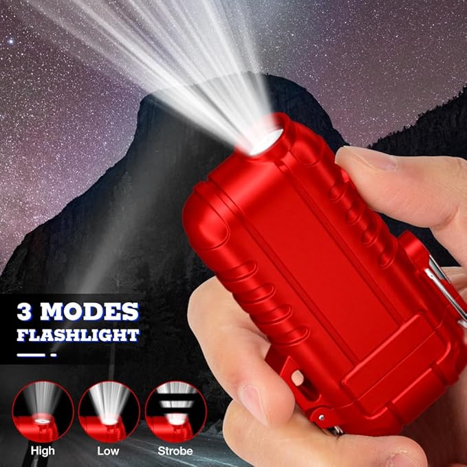 LcFun Plasma Lighters Rechargeable Electric Lighter Outdoor Windproof Arc Lighter USB C Lighter Flameless Electronic Lighter for Camping Gear, Survival Kits, Tactical Gear, Hiking Gear, Adventure