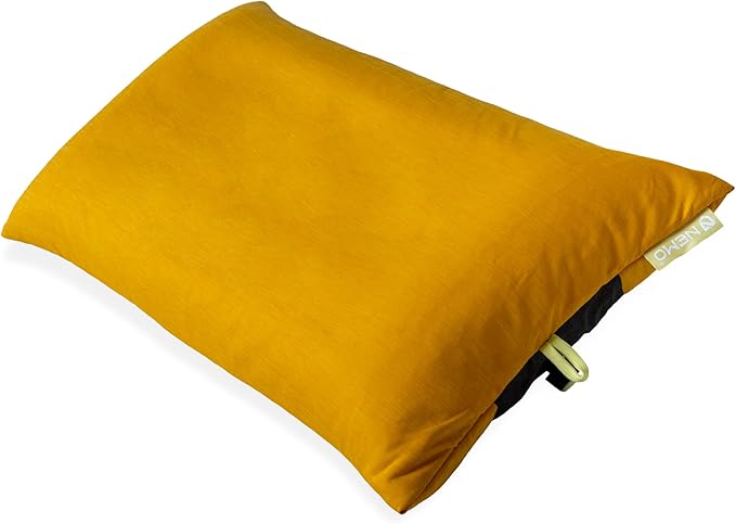 NEMO Fillo Elite Luxury Pillow | Inflatable Pillow for Travel, Backpacking, and Camping, Mango/Citron