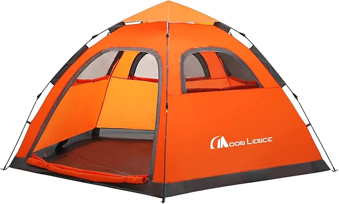 Moon Lence Instant Pop Up Tent Family Camping Tent 4-5 Person Portable Tent Automatic Tent Waterproof Windproof for Camping Hiking Mountaineering