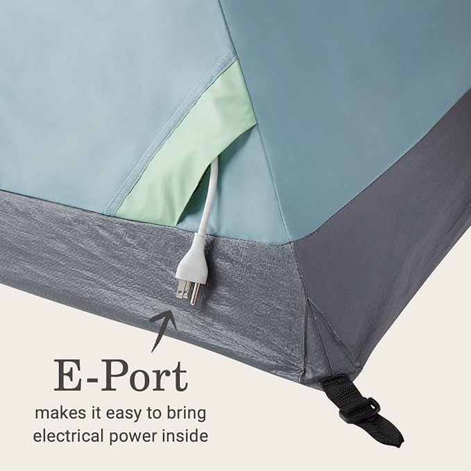 Coleman Skydome Tent with LED Lights & 5-Minute Setup, Weatherproof 4-Person Tent with Overhead Lighting, Made of PFAS-Free Materials