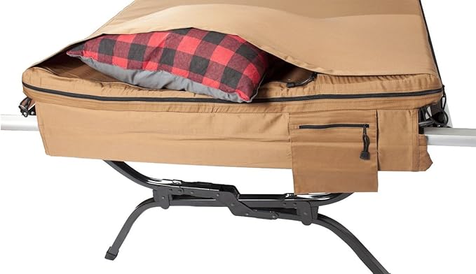 TETON Sports Canvas Camp Pad, Sleeping Pad for Car Camping, Brown