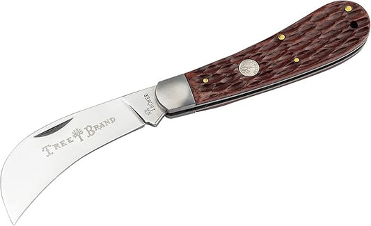 Boker Hawkbill 3 Inch Pocket Knife, Brown Jigged Bone, Traditional Series 2.0, Made in Germany