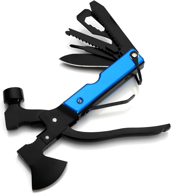 All In One Tool 13-in-1 Multi-tool with Needle Nose Plier, Stripper, Wire Cutter,Bottle Opener,Can Lifter,Trumpet Screwdriver,Cross Screwdriver for Outdoor, Survival, Camping, Hunting and Hiking