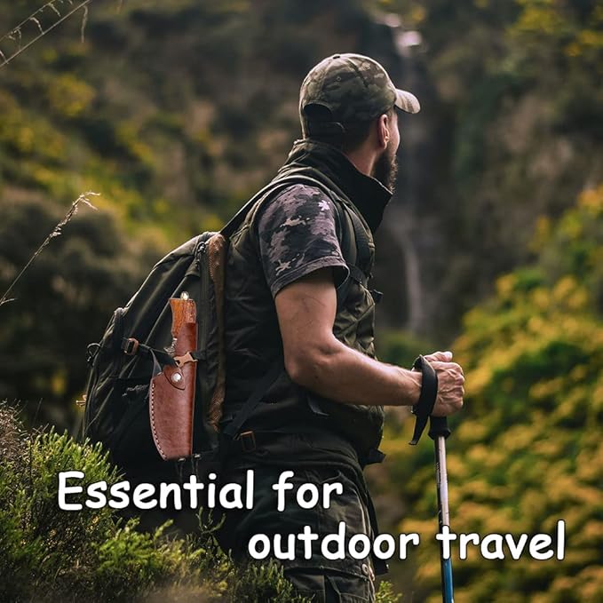 Camping Knives with Rosewood Handle - 5.32 inch Steel Blade, Professional outdoor camping, hiking multifunctional knife