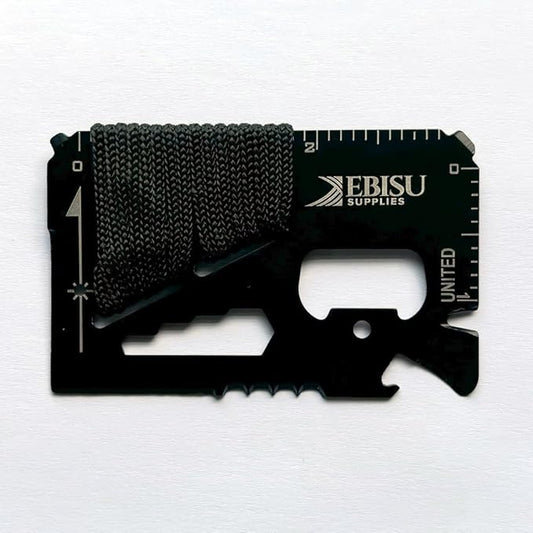 Premium 14-in-1 Survival Credit Card Multitool - Compact Multipurpose Everyday Carry Survival Pocket Tool - Multifunctional Saber Card