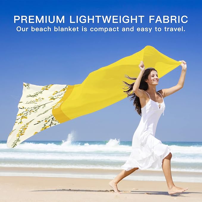 Beach Blanket Waterproof Sandproof, Picnic Blanket, Large Beach Mat 4-7 Adults, Lightweight Durable Sand Free Mat Quick Drying for Beach Travel Camping Hiking Picnic 79"x79"