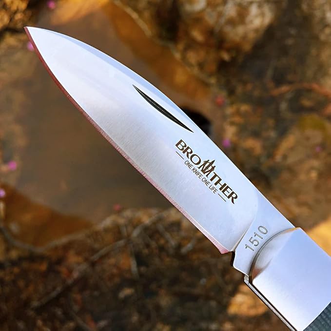 Brother 1510 VG10 Blade Knife Mircarta Grips Slip Joint Pocket Knife â€¦