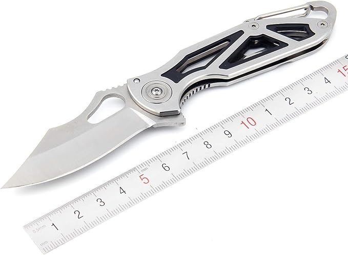 Sanrenmu 7033 Frame Lock Pocket Hunting Folding Knife Stainless Steel Blade Handle (7033LUC-SCH)