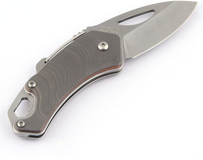 Sanrenmu 4077MUC EDC Folding Knife Rotating Blade & Spanner & Bottle Opener
