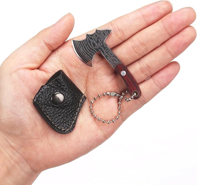 Mini Knife Set,Tiny Knife Set with Sheath,Mini Pocket Knives Keychain for Knife Collectors Gifts and Package Opener Box Cutter (4)