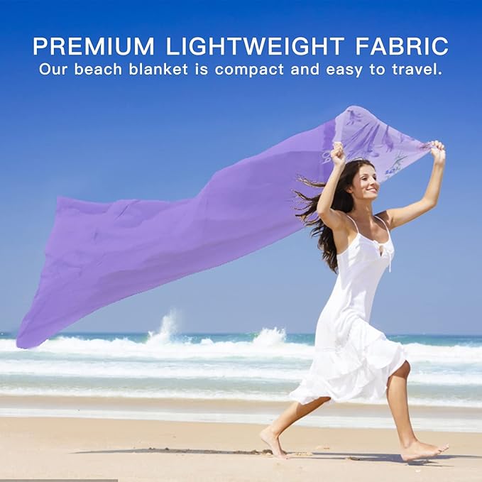 Beach Blanket Waterproof Sandproof, Picnic Blanket, Large Beach Mat 4-7 Adults, Lightweight Durable Sand Free Mat Quick Drying for Beach Travel Camping Hiking Picnic 79"x79"