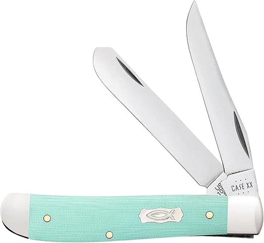 Case Cutlery CA18101: Mini Trapper Seafoam Green
