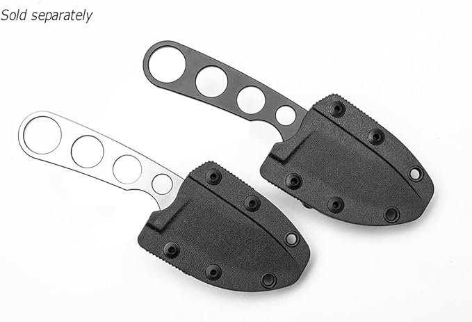 Sanrenmu SRM 7130 Full Tang Fixed Knife Survival Outdoor Neck Knife with Sheath & Belt Adapter (Black,Inc Sheath)