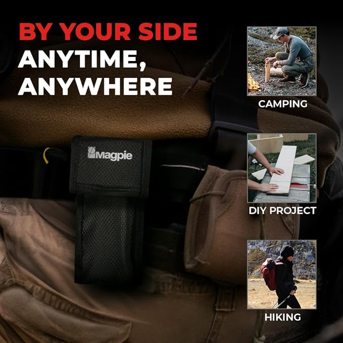 Magpie Hammer Multitool, 19 in 1 Essential Heavy-Duty Multipurpose Tool, Camping Accessories Survival Gear, Birthday Gift for Him Men Husband Son