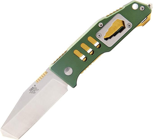 Sanrenmu 7046 Folding Knife multifunction tools knife Aluminum Handle EDC pocket folding knife(7046LTX-LPR-T3)