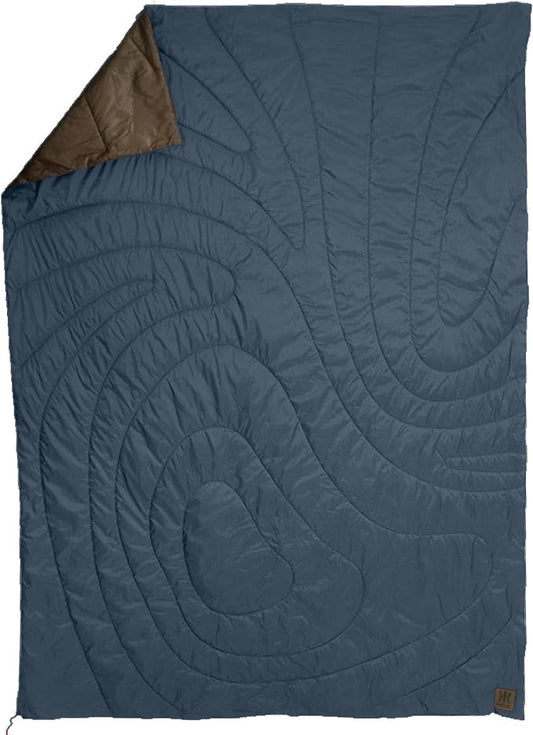 Kijaro Native Camp Quilt | Printed Outdoor Camping Blanket | 55" x 79" | Smoky Mountain Blue, 1-Person…
