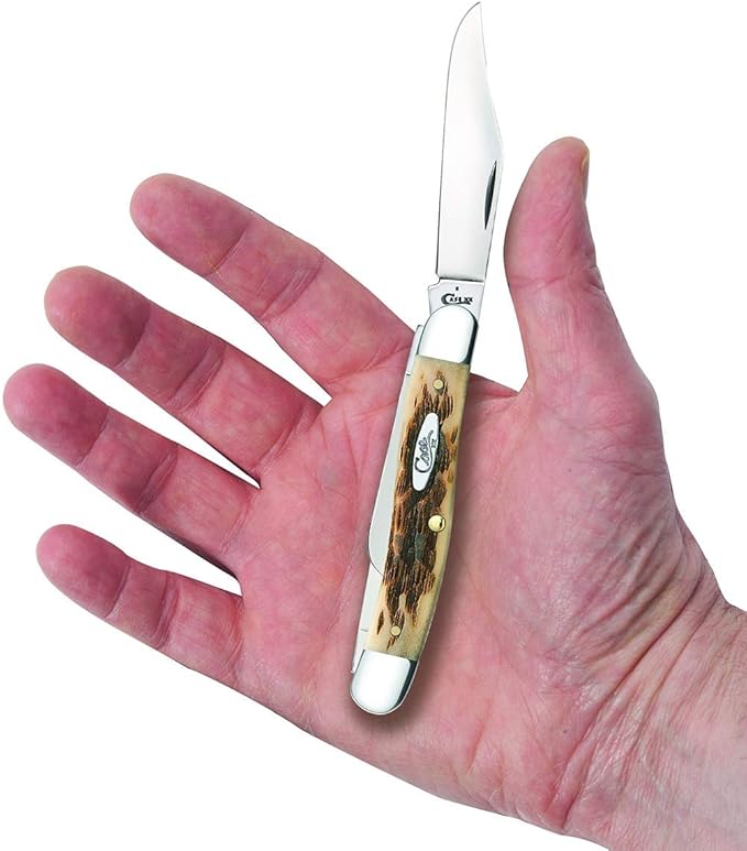 Case XX WR Folding Pocket Knife 3 Blade Stockman 3 7/8 Inches Closed (Amber Bone)