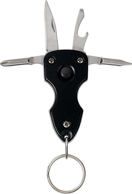 EDC Gear Outdoor Tools LED Keychain Key Ring Clip, Multi-function Tools with Screwdriver, practical gift for Fathers, Men