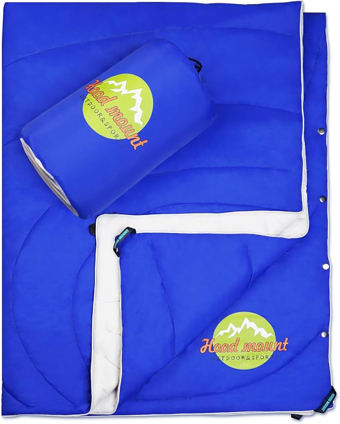 Camping Blanket Travel Blanket for Camping, Hiking, Beach outings - Waterproof -52" x 75"(Deep Blue)