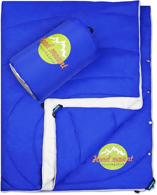 Camping Blanket Travel Blanket for Camping, Hiking, Beach outings - Waterproof -52" x 75"(Deep Blue)