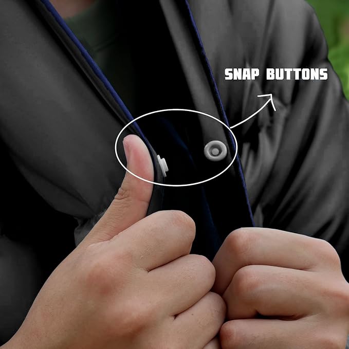 Down Camping Blanket,Puffy Down Blanket Packable Lightweight Down Throw Quilt Water-Resistant Outdoor Travel Blanket for Camping,Hiking,Stadium,Picnic,Car 50x77''Black