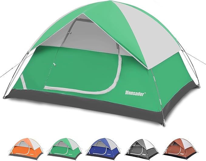 Camping Tent, Waterproof 2/3/4 Person Tents for Camping, Lightweight Easy Set Up Outdoor Hiking Tent Backpacking Tent with Carry Bag, Backpack Tent Suit for Family Beach Hiking Travel