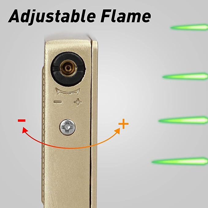 Jet Torch Lighter, Ace Card Green Flame Lighter, Metal Poker Design Windproof Refillable Butane Cool Lighter, Outdoor, Indoor, Camping, BBQ, Candle, Birthday, Gift for Men/Women (Without Gas)