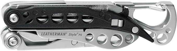 LEATHERMAN, Style PS Keychain Multitool with Spring-Action Scissors and Grooming Tools, Built in the USA, Black