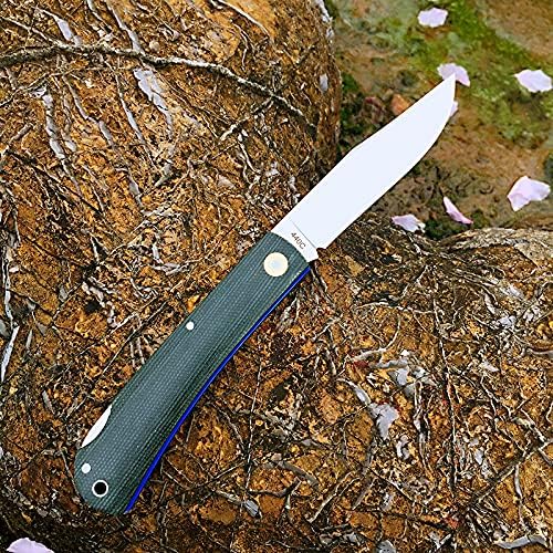 Watchman Brother1512 Blade Knife Mircarta Grips Lock Back Pocket Knife … (Green Micarta)