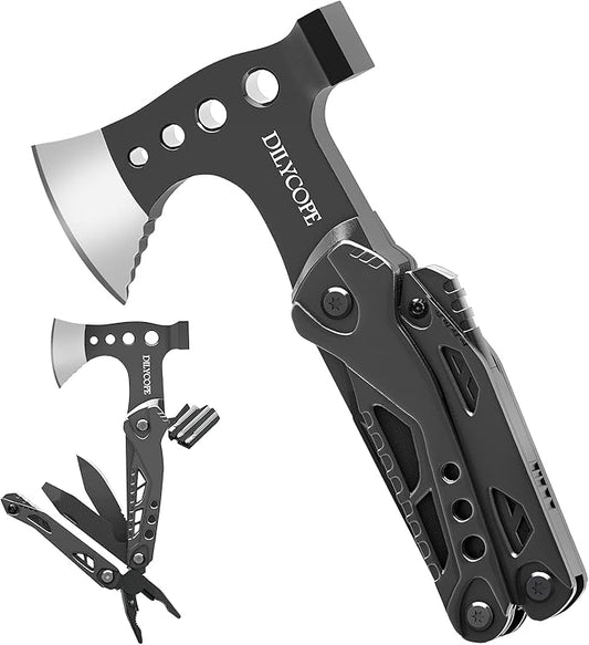 Gifts for Him Boyfriend Husband,Multitool Axe Hammer Camping Accessories Survival Gear and Equipment,Camping Gear Hatchet Hunting Hiking Fishing,Mens Gifts Ideas for Men Dad Gifts