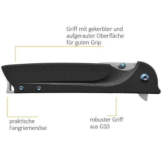 Camillus 19392 Keto Titanium Bonded 420 Stainless Steel Drop-Point Folding Knife with 3" Blade and Pocketclip, 8" Length