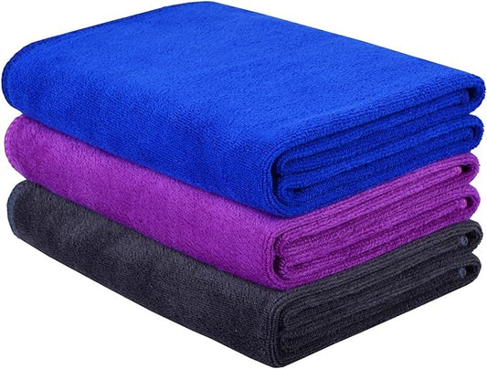 Gyms Towels for Men & Women Microfiber Exercise Fitness Home Absorbent Sweat Yoga Towels Sports Towels Soft Fast Drying 16inch x32inch 3-pack