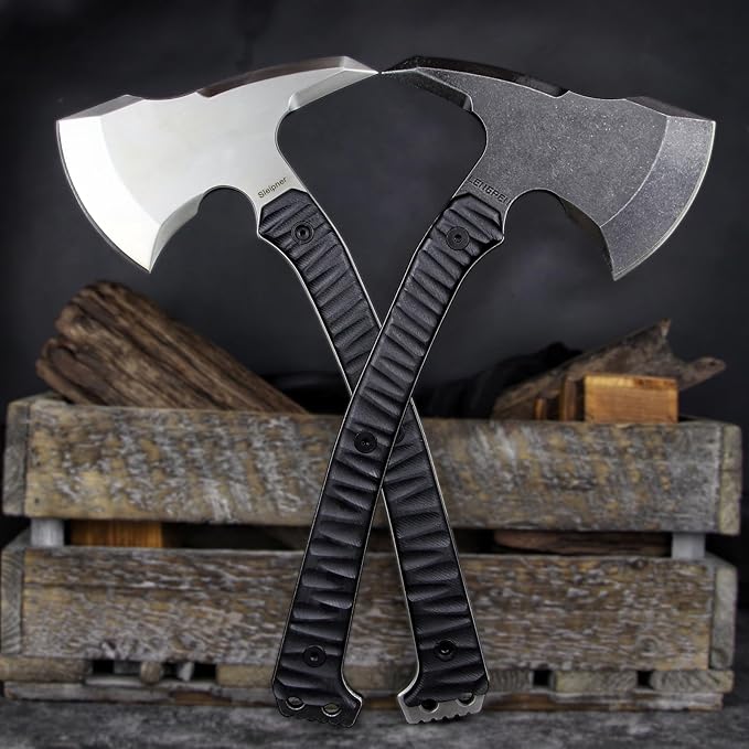 Storm Tactical Tomahawk - Multi-Tool Hammer Head Survival Axe with Hammer - Tactical Gear with Included K-Sheath and Straps (White)