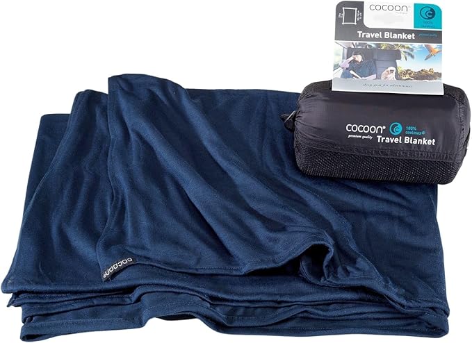 COCOON - Coolmax Travel Blanket | Compact Throw Blanket for Camping and Hiking | Fits in Backpack | Attaches to Luggage | Travel Essential | Fast Drying (Regular 70" x 55")