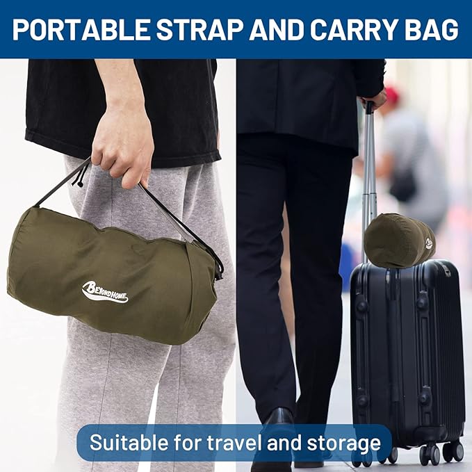 Beyondhome Portable Pillow for Camping, Travel, Backpacking, Airplanes, Road Trips, and Indoors, Compressible Polyurethane Sleeping Pillow