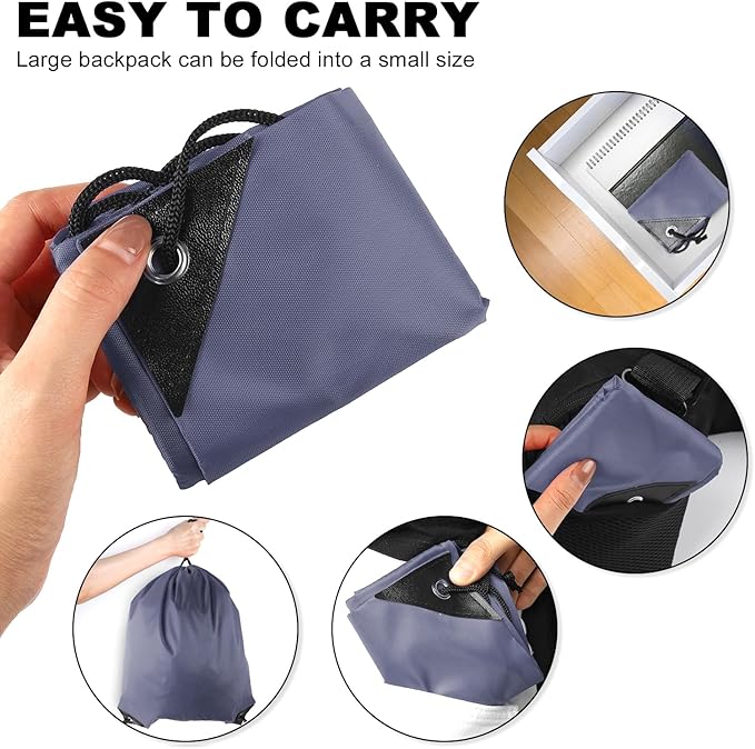 GoodtoU Drawstring Bags - Nylon Gym Bags with Cinch Sack for Sport, Travel, Team (Grey, 16Pcs)