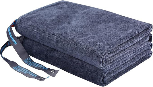 Gym Towels for Men 20inch X 40inch Women Sweat Large Working Out Microfiber Sports Fast Drying Absorbent Compact Camping, Hiking, Backpacking, Yoga, Travel, Exercise 2-Pack, Grey