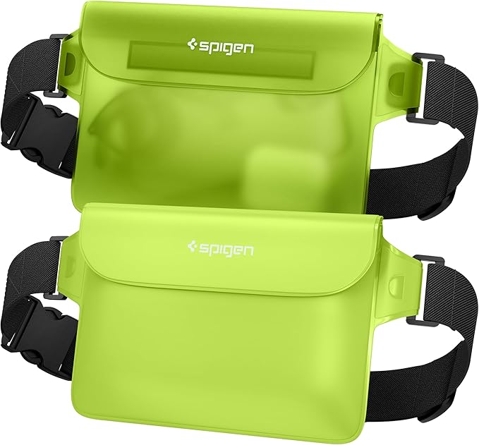 Spigen AquaShield A620 Waterproof Cell Phone Bag, Dry Bag, Fanny Pack with Adjustable Waist Strap for Beach, Swimming, Boating, Fishing, Hiking, etc