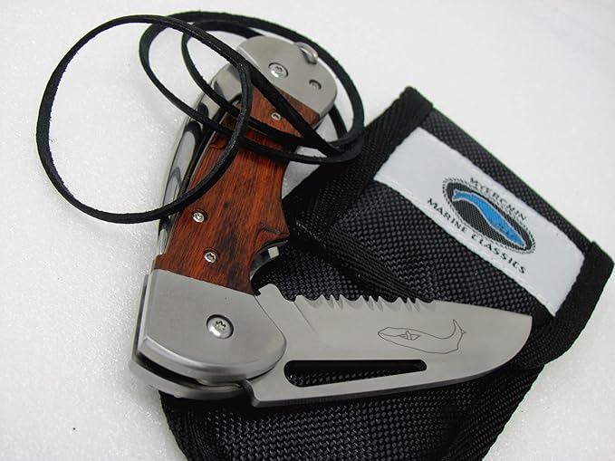 Tested at Sea WF300P Generation 2 Captain Professional Wood Handle Rigging Tool Knife