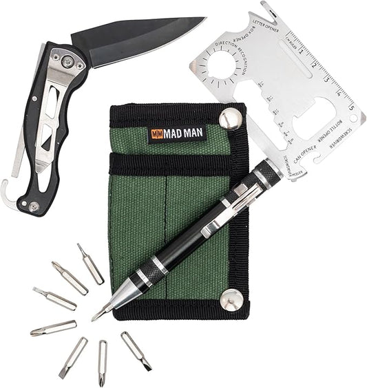 Mad Man Mad Man EDC Multi-Tool Gift Set, Green, Men's Accessories Tool Kit