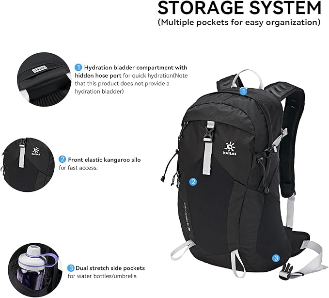 KAILAS Hurricane 20L 26L Hiking Backpack Lightweight Trekking Daypack Small Backpacks for Traveling Camping Outdoor
