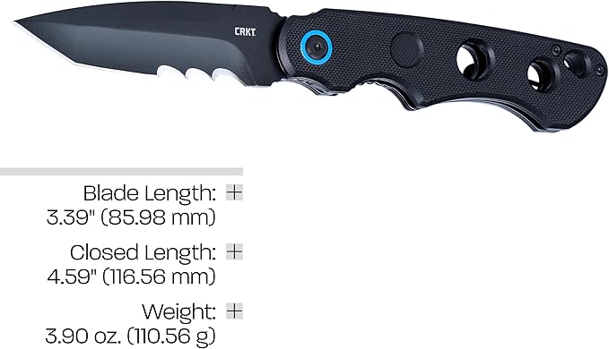 CRKT A.B.C. EDC Folding Pocket Knife: Every Day Carry Assisted Opening, IKBS Ball Bearing Pivot, Liner Lock, G10 Handle 2606