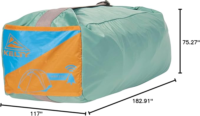 Kelty Wireless Freestanding Car Camping Tent, 2 4 or 6 Person Sleeping Capacity, Two Doors + Two Vestibules, Campground Festival Backyard Shelter, 2022