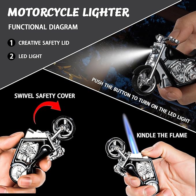 Funny Mini Car Lighter, Refillable Torch Lighter, Unique Gifts for Men Candle Lighter Camping Hiking Accessories Gear(No Butane Fuel) (#5)