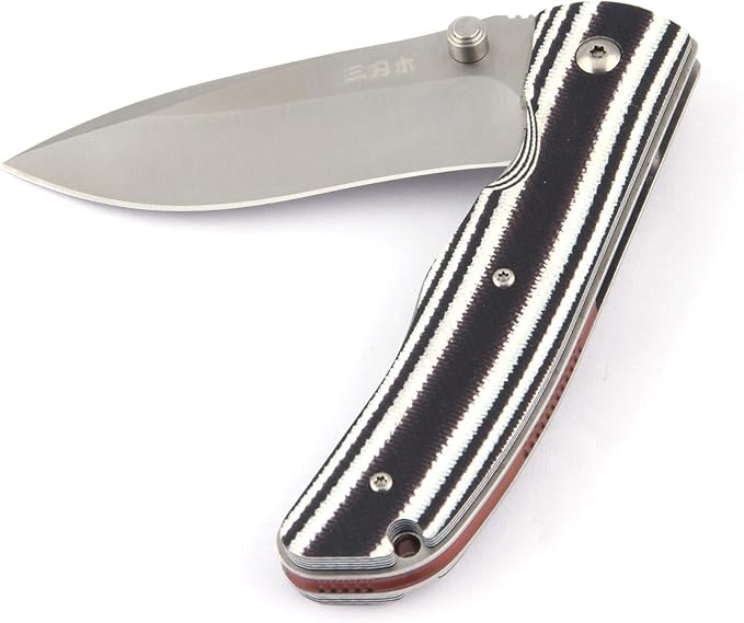 Sanrenmu 9055MUC EDC Frame Lock 8CR13MOV G10 Folding Pocket Knife