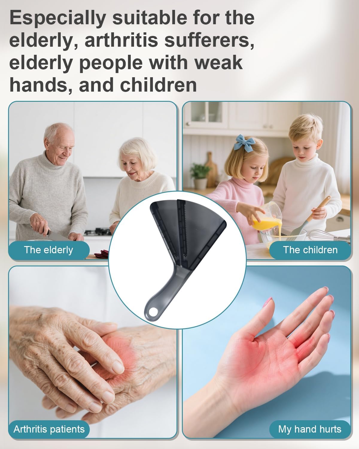 Jar Opener for Weak Hands, Dual-Layer Multifunctional Jar Opener Gripper, Bottle Openers for Seniors, Kitchen Gadgets, Non-Slip Jar Openers for Seniors, Arthritis, Lid Opener, Christmas Gifts