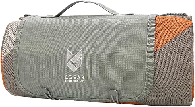 CGEAR Sandlite – Patented Sand-Free Beach Mat – Multi Use Outdoor Camping Mat, Picnic Blanket, Exercise Stretching Mat – Rollup Compact – Great for Families