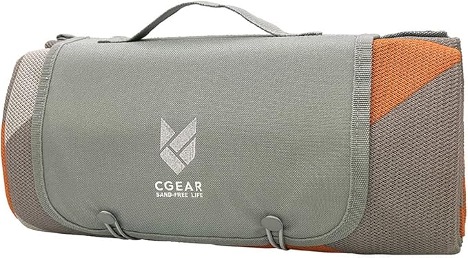 CGEAR Sandlite – Patented Sand-Free Beach Mat – Multi Use Outdoor Camping Mat, Picnic Blanket, Exercise Stretching Mat – Rollup Compact – Great for Families
