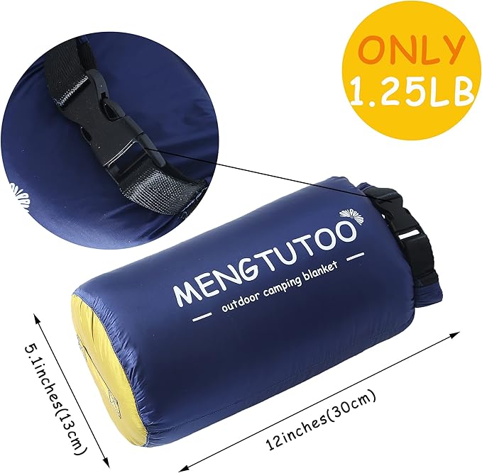 Outdoor Down Blankets Camping Blanket - Extra Puffy,Packable,Waterproof,Lightweight and Warm | Ideal for Outdoor,Travel,Beach,Camping,Stadium,Festivals,Hammock,Backpacking | puffy Camp Quilt